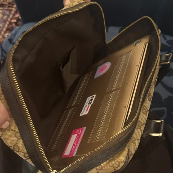 Authentic Gucci Beige and Dark Brown bag - Picture 12 of 15